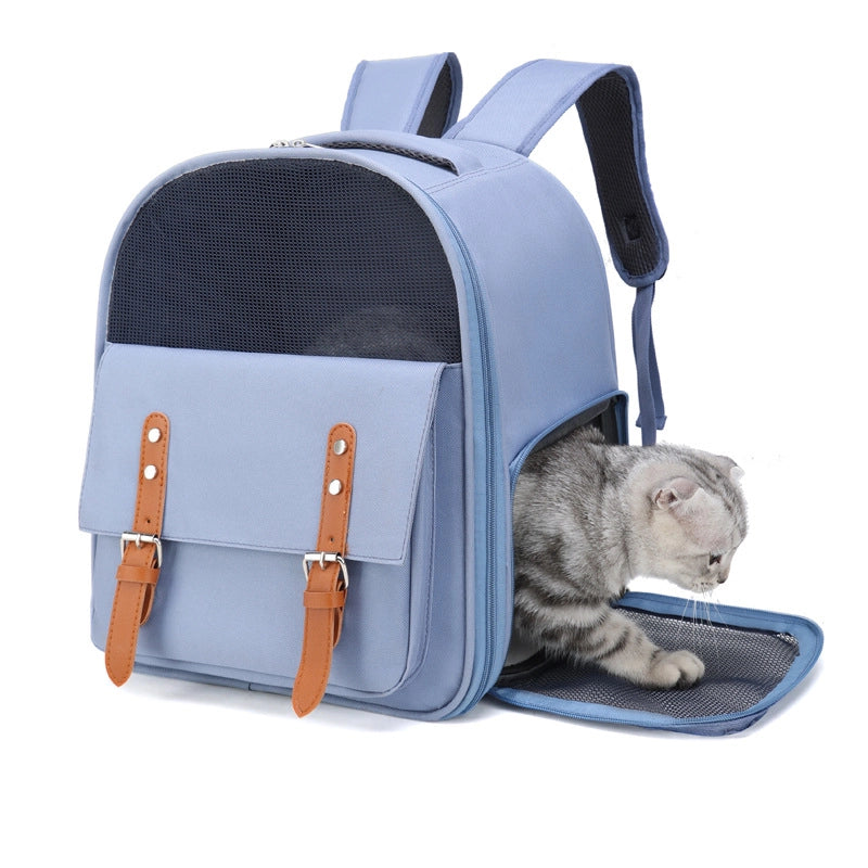 Portable Breathable Cat Bag Oxford Cloth Scratch Resistant Pet Bag Outgoing Pet Backpack Folding Spot