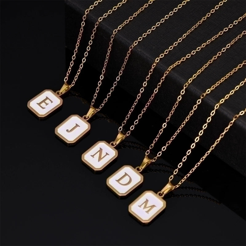 Casual Minimalist Artistic Letter Stainless Steel Plating Pendant Necklace