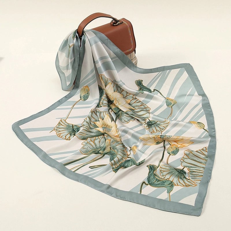 Women's Streetwear Geometric Brocade Satin Printing Kerchief