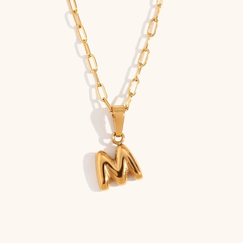 Minimalist Commute Letter Stainless Steel Titanium Steel Plating Gold Plated Pendant Necklace