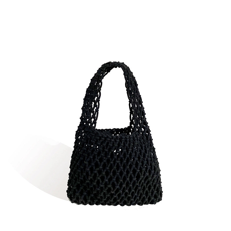 Women's Medium All Seasons Cotton Rope Streetwear Handbag Straw Bag