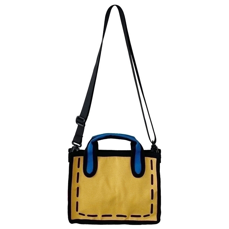 Women's Small All Seasons Nylon Color Block Streetwear Square Zipper Shoulder Bag