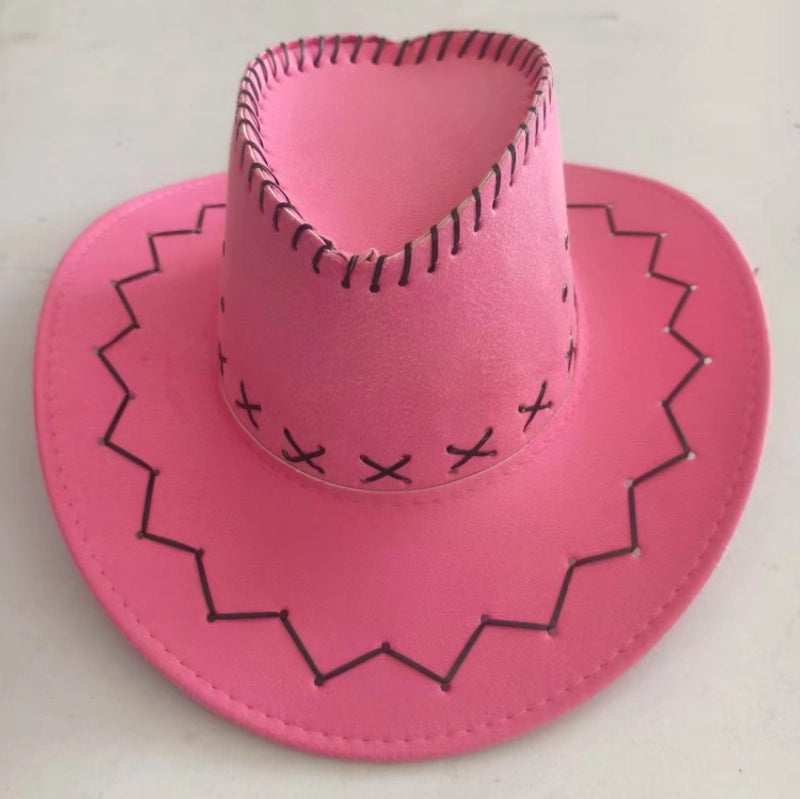 New Fashion Chicken Skin Deerskin Velvet Knight Western Cowboy Hat Camouflage Cloth Hat Travel Sun Hat Straw Hat