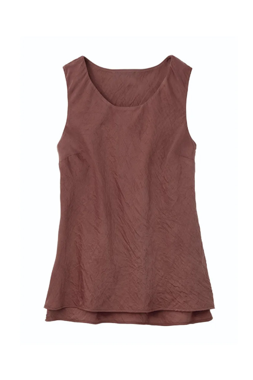 W-Hammered Satin Tank