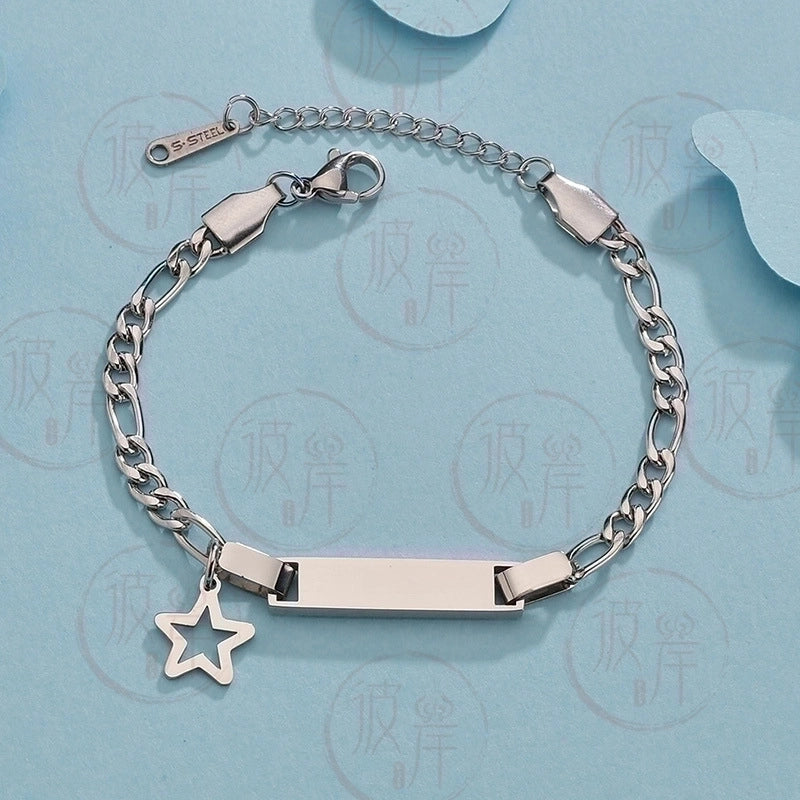 Minimalist Geometric 201 Stainless Steel 18K Gold Plated Stainless Steel Bracelets In Bulk
