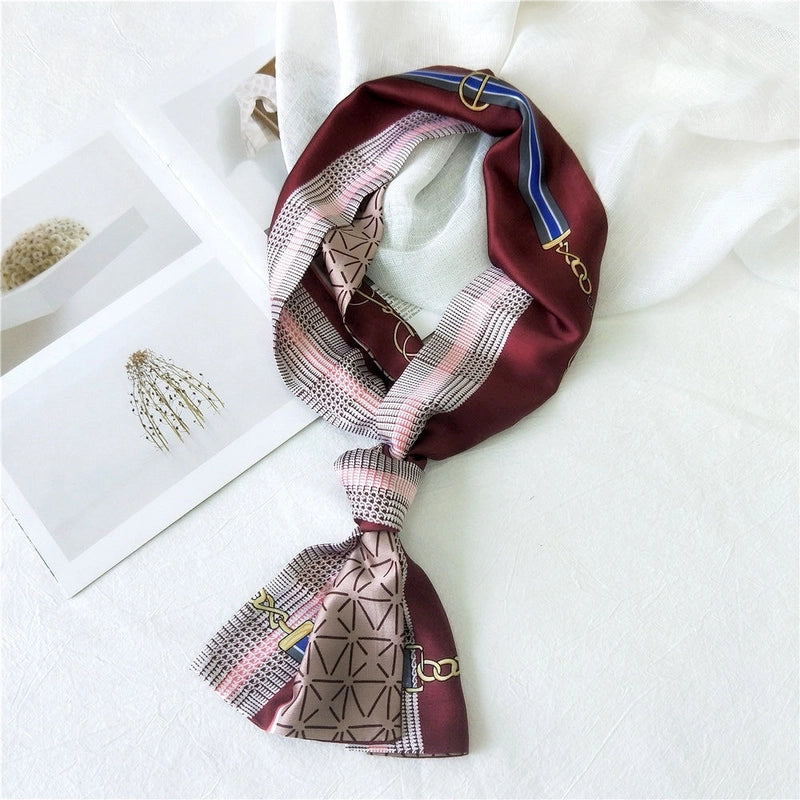 Women's Casual Minimalist Geometric Polka Dots Satin Silk Scarf