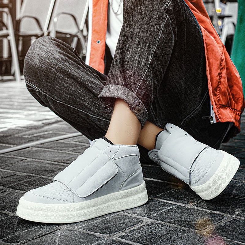 Men's Trendy British Style High-Top Velcro Close Up Shoes (In Stock)
