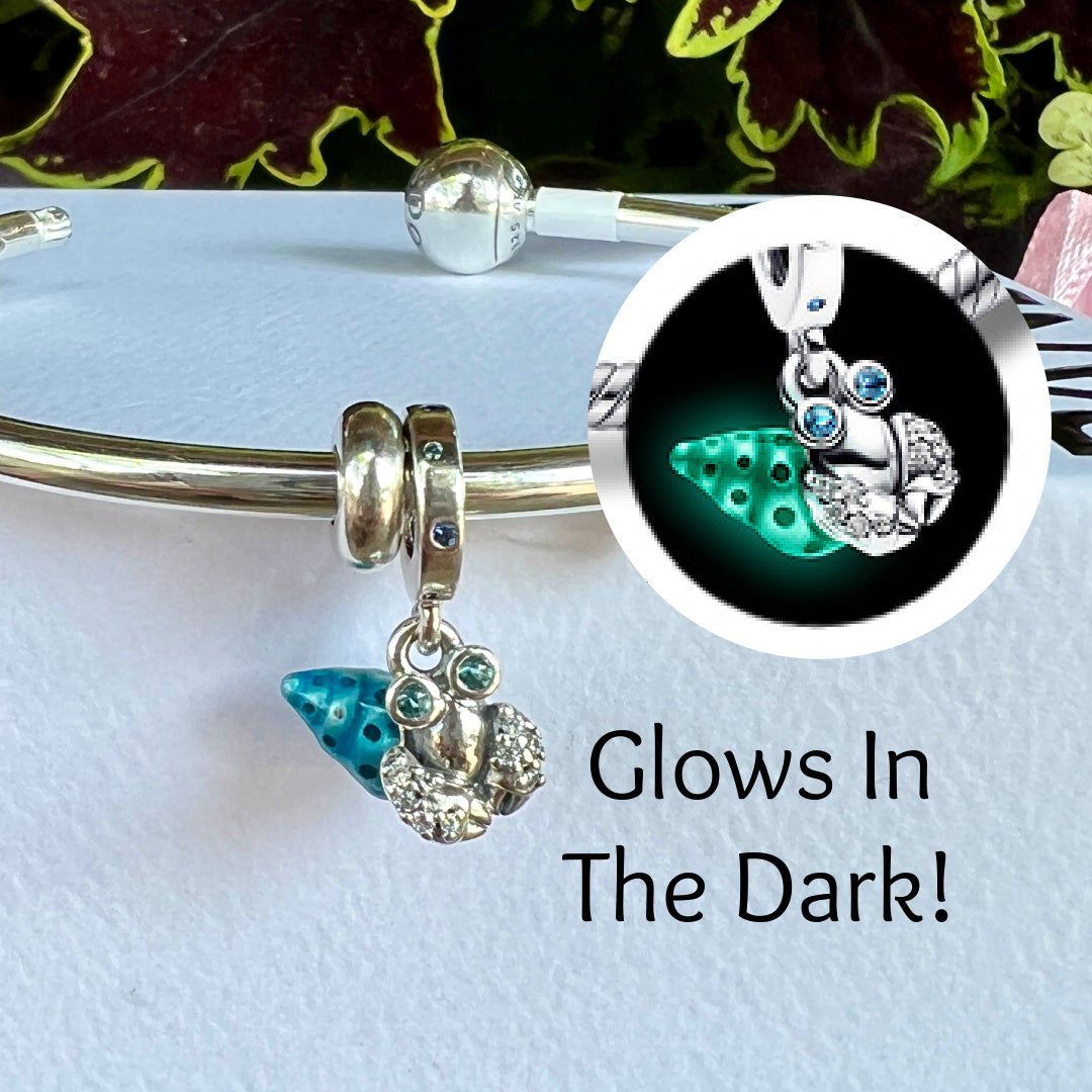 Glow-in-the-dark Hermit Crab Dangle Pandora Charm