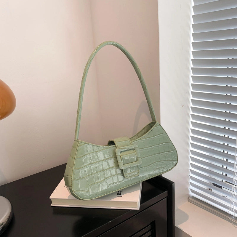 Women's Small All Seasons Pu Leather Elegant Shoulder Bag Underarm Bag