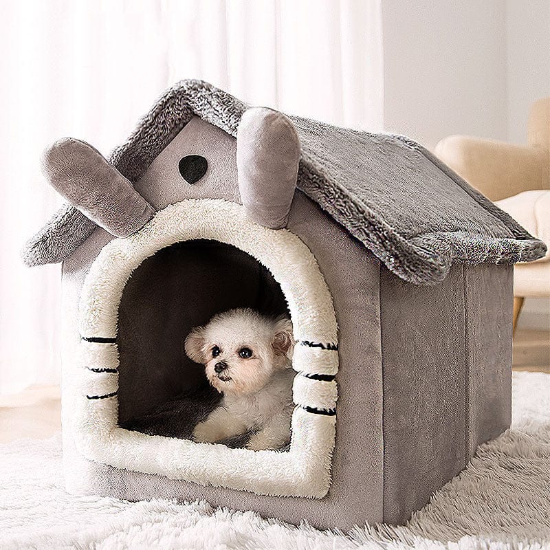 Small Dog House Bed Portable Cat Bed Removable Cushion Cat Cave. Foldable  Pets Puppy Kitten Rabbit