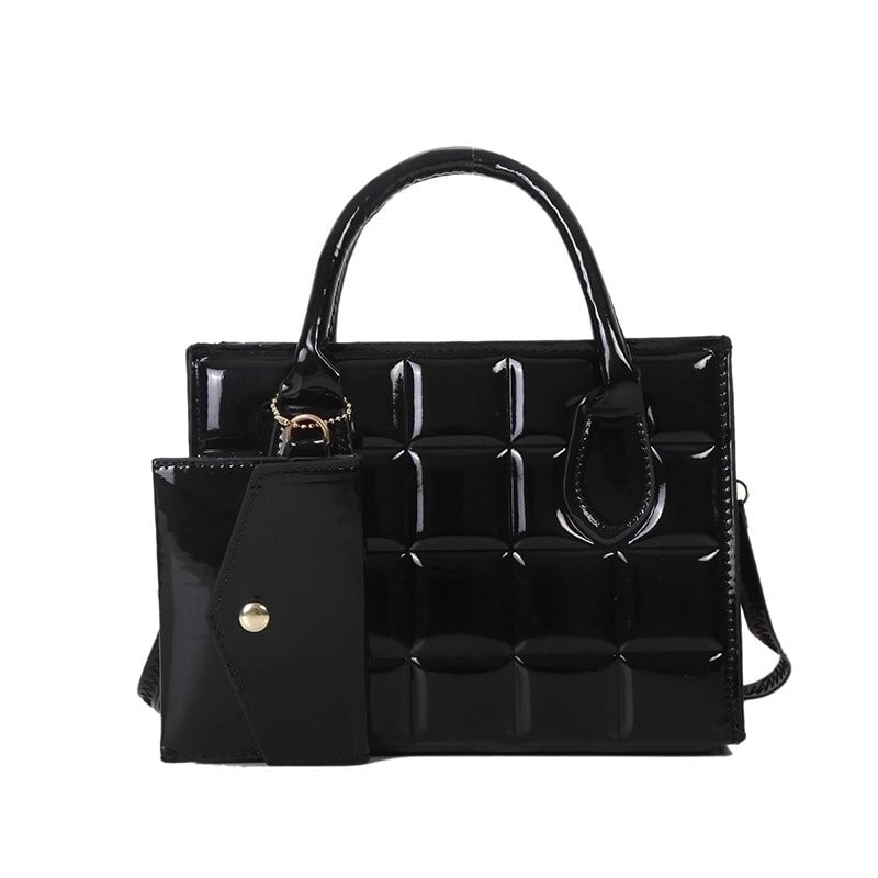 Women's Medium Pu Leather Solid Color Basic Square Zipper Crossbody Bag