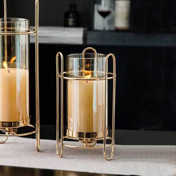 Athena Wireframe Candle Holder - Gold