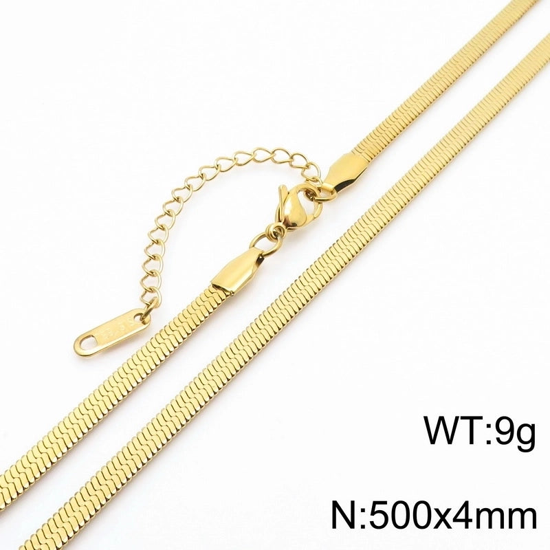 Minimalist Geometric 304 Stainless Steel 18K Gold Plated Necklace