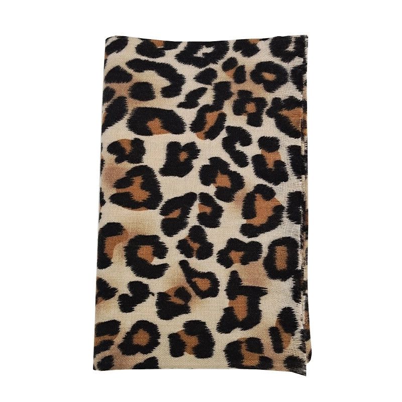 New Autumn And Winter Fashion Cashmere Scarf Women's Classic Leopard Long Thickened Warm Shawl
