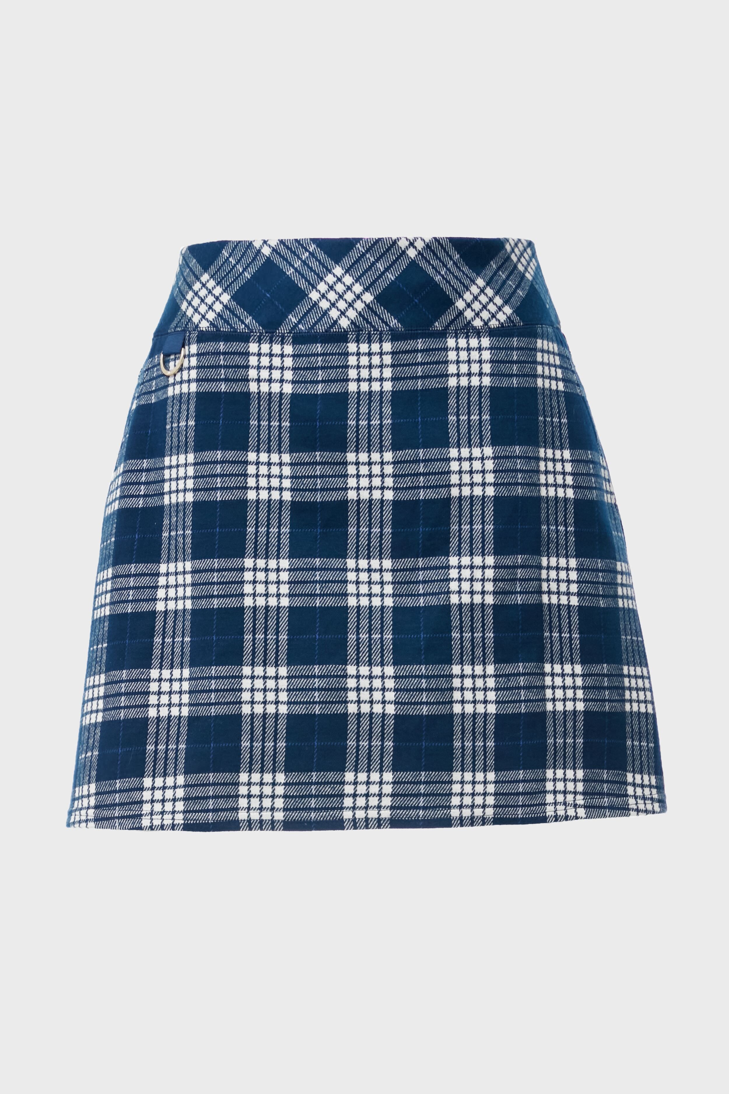 Navy Plaid 17 Inch Helen Golf Skirt
