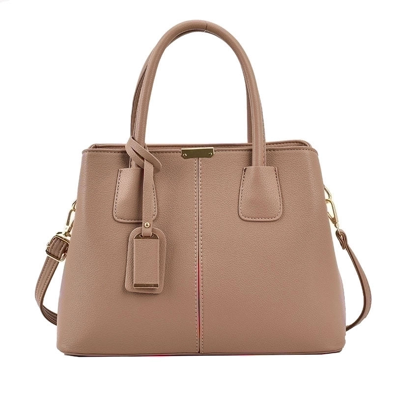 Women's Pu Leather Solid Color Elegant Square Magnetic Buckle Handbag Square Bag