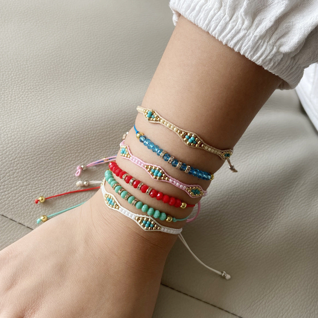 Women Bohemian Rhombus Crystal Bracelets