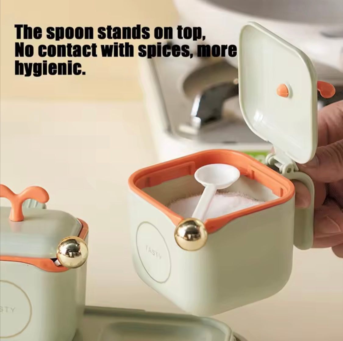 3pcs Seasoning Jar Set With Lid and Spoons
