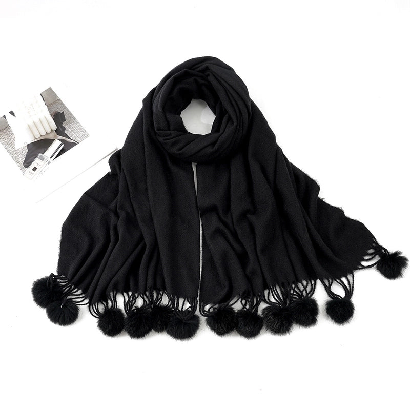 Women's Casual Minimalist Solid Color Imitation Cashmere Scarf