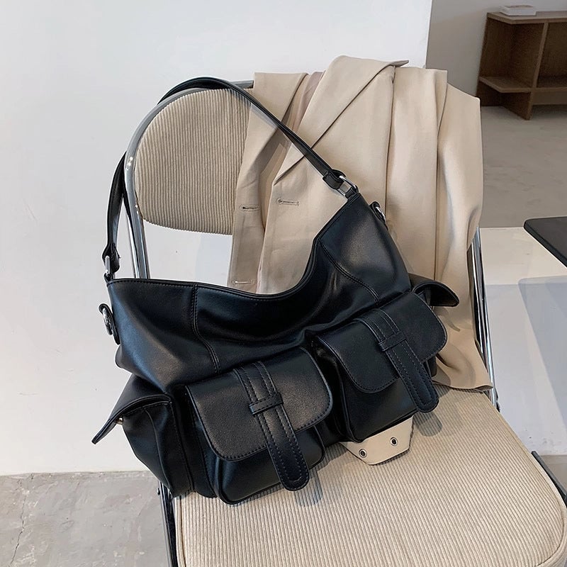 Women's Small All Seasons Pu Leather Solid Color Streetwear Square Zipper Square Bag