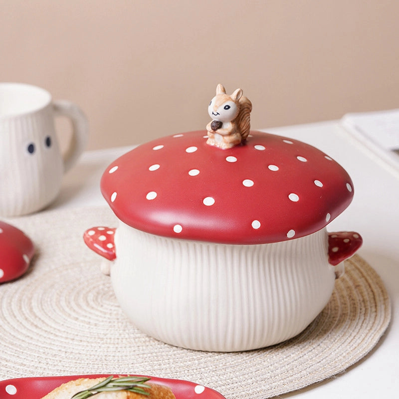 Cute Flower Porcelain Spoon Bowl Water Bottles 1 Piece
