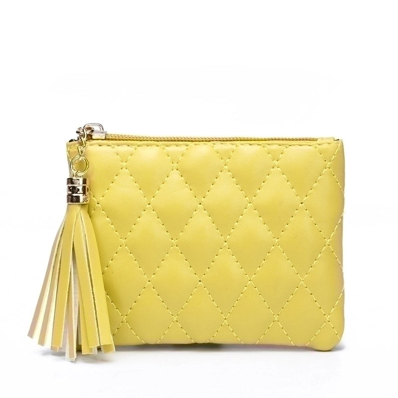 Women's Solid Color Pu Leather Zipper Coin Purses