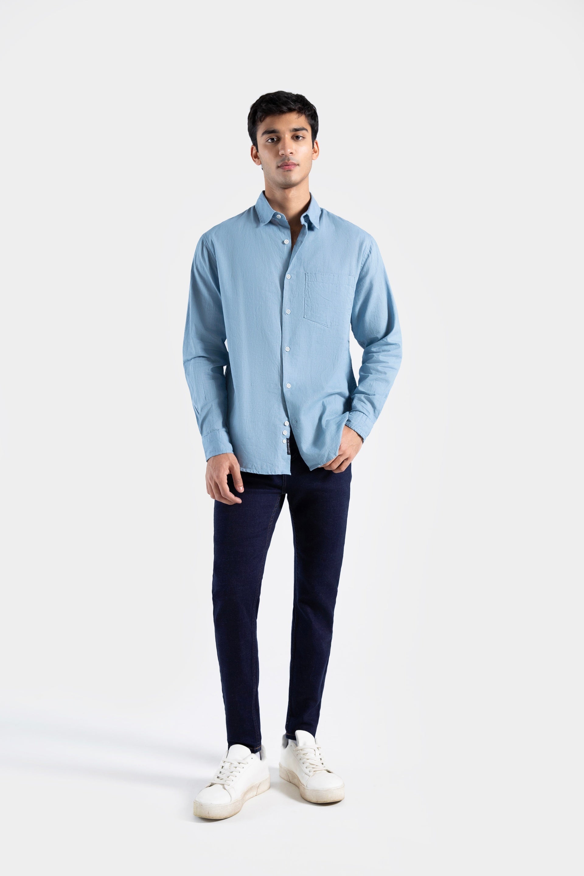 Basic Linen Blend Shirt