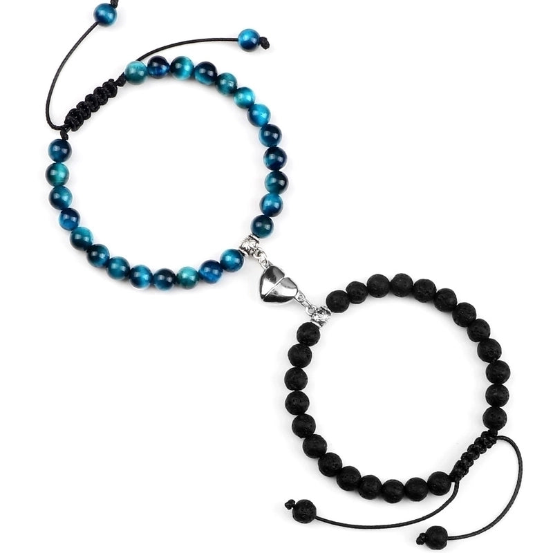 Romantic Heart Shape Natural Stone Handmade Bracelets