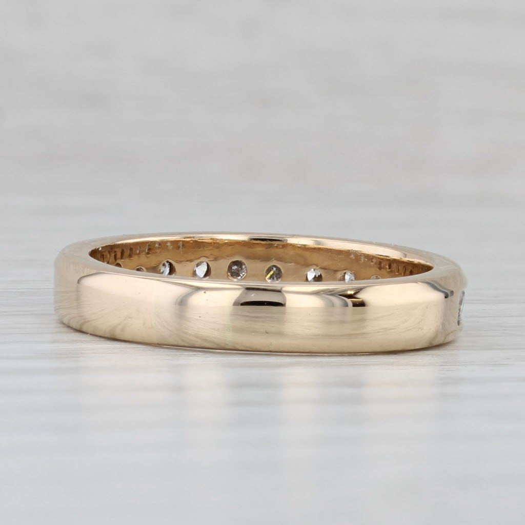 0.75ctw Channel Set Diamond Wedding Band 14k Yellow Gold Men's Ring