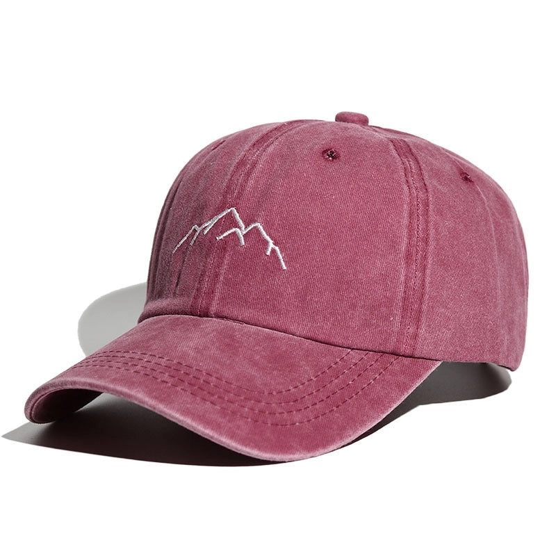 Baseball Cap Soft Top Men's Women's Embroidered Washed Old Outdoor Mountaineering Hat Spring And Summer Sports Hat