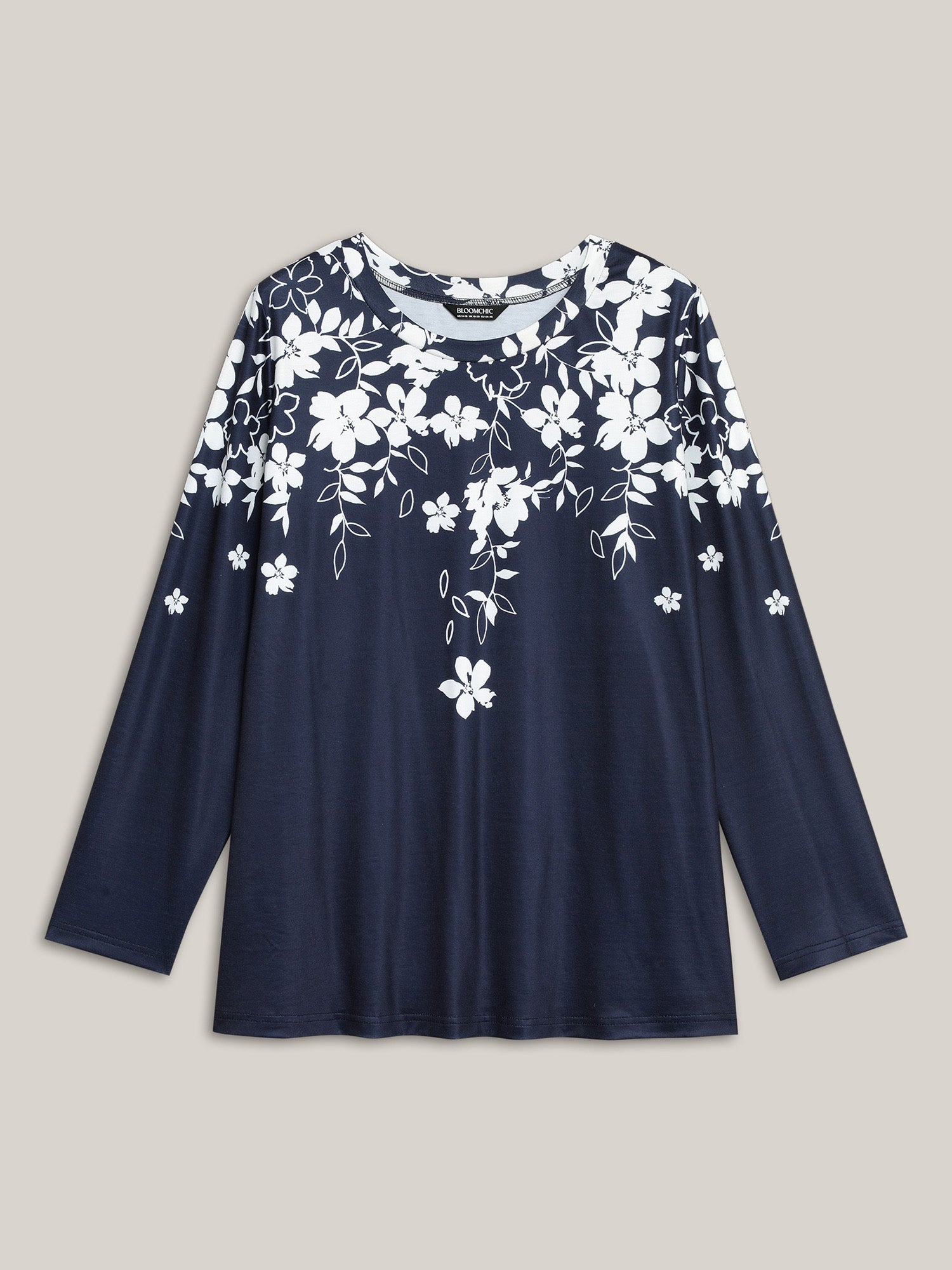Round Neck Boho Print T-Shirt