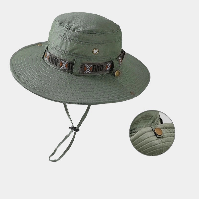 Unisex Casual Minimalist Letter Solid Color Embroidery Big Eaves Bucket Hat