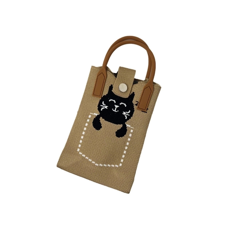 Women's Polyester Color Block Streetwear Square Magnetic Buckle Phone Wallets