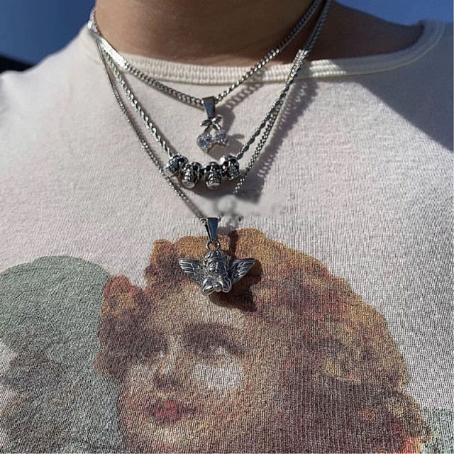 Cherry Skull Angel Necklaces