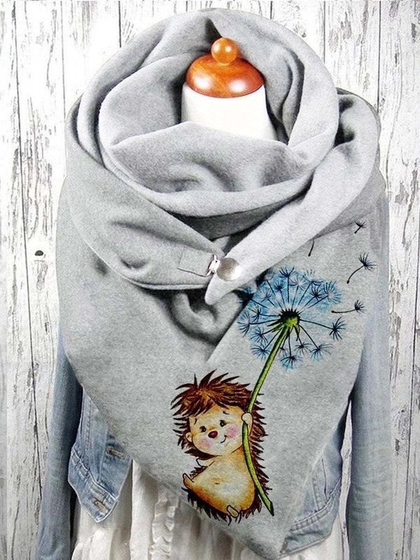 Women's Basic Streetwear Moon Butterfly Polyester Scarf