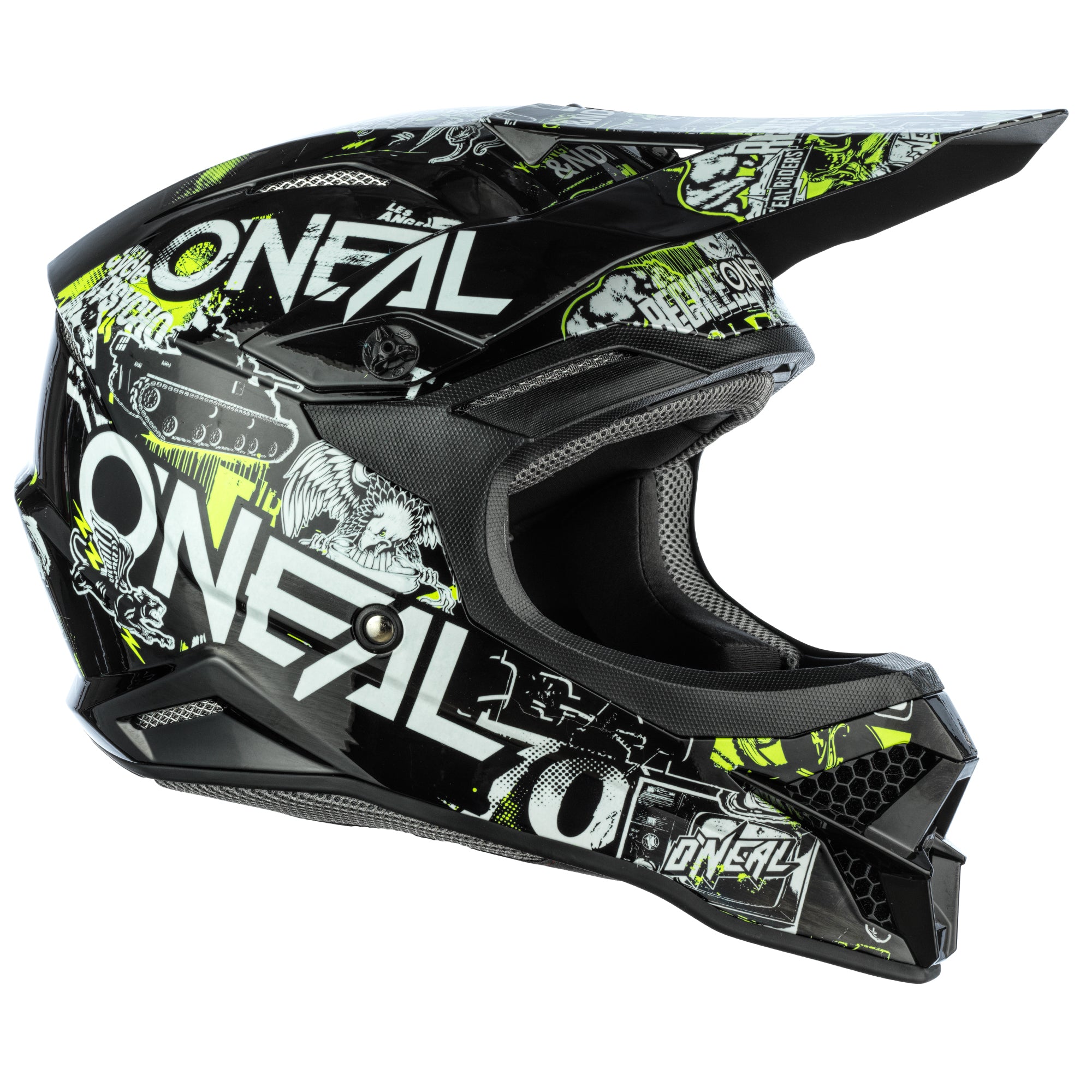 3 SRS Attack Helmet Black/Neon Yellow