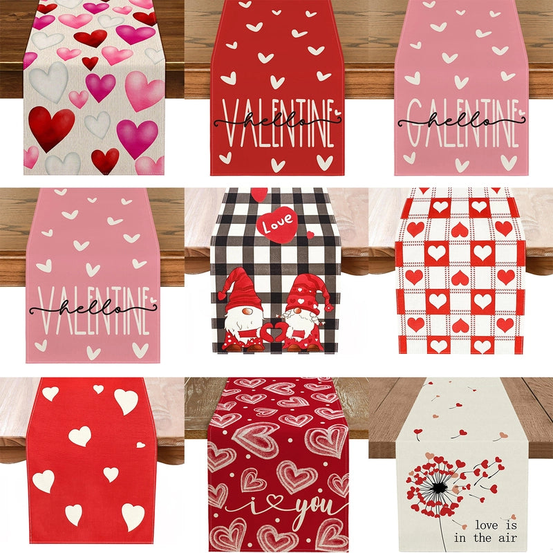 Valentine'S Day Minimalist Letter Heart Shape Linen