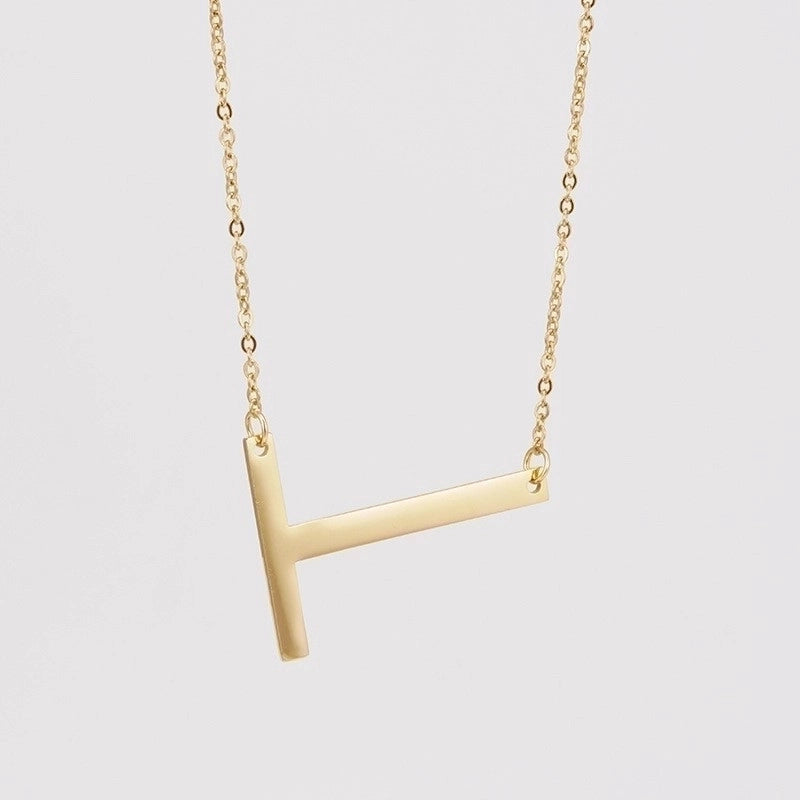 Fashion Letter 304 Stainless Steel 18K Gold Plated Plating Stainless Steel Necklaces
