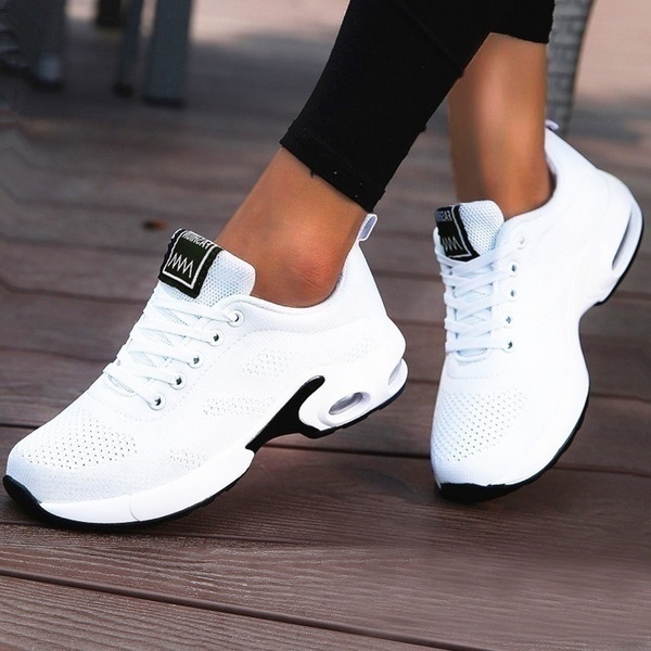 business Ladies Trainers Casual Mesh Sneakers Pink Women Flat Shoes Lightweight Soft Sneakers Breathable Footwear Basket Shoes Plus Size