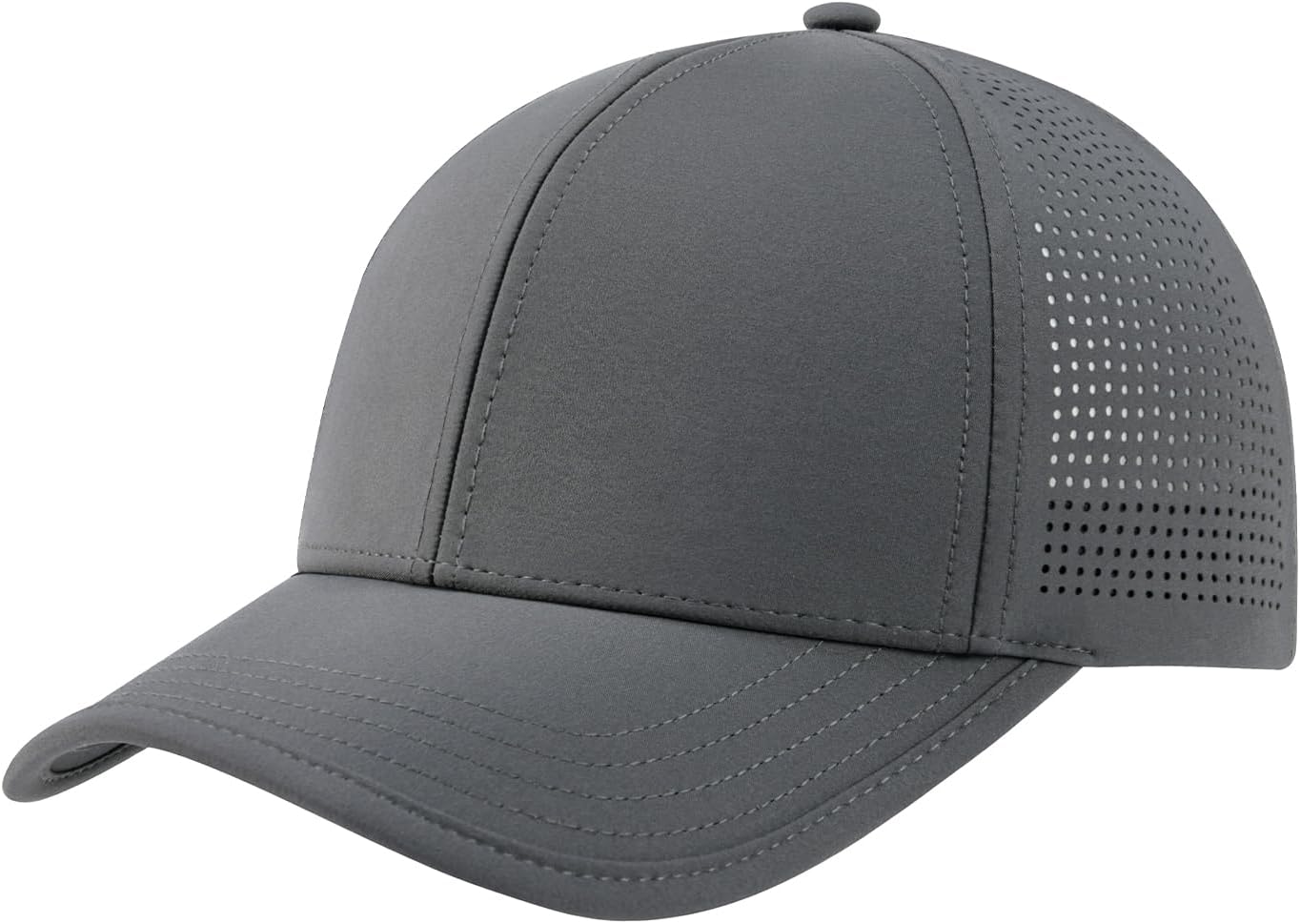 BOTVELA Men Structured Baseball Cap Side Laser Cut Vented Performance Hat for Outdoor Activities
