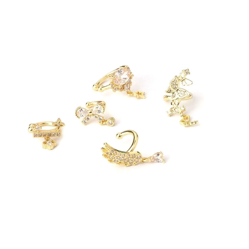 Ear Cartilage Rings & Studs Minimalist Bow Knot Metal Plating