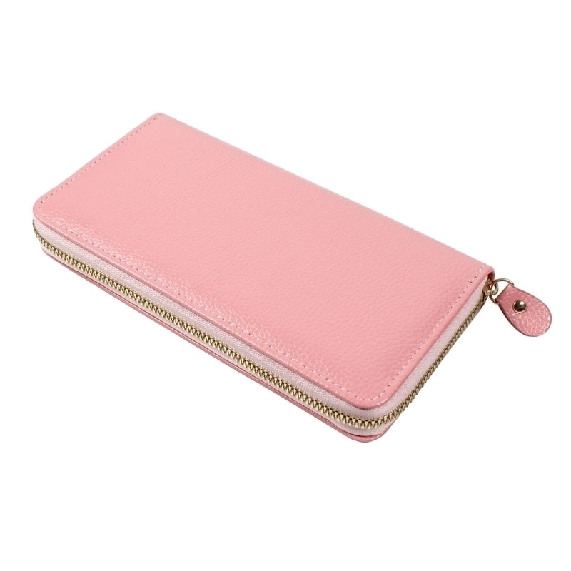 Women's All Seasons Pu Leather Solid Color Basic Square Zipper Long Wallet
