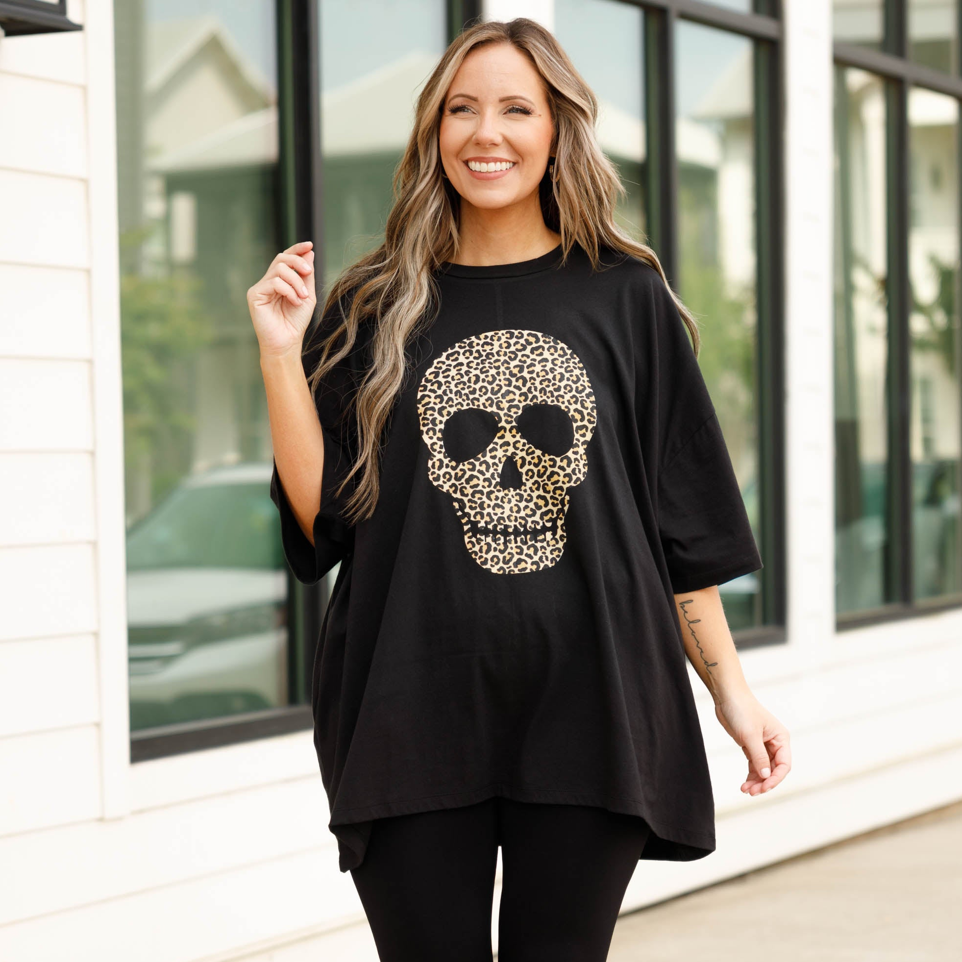 Bone To Be Wild Boyfriend Tee. Black