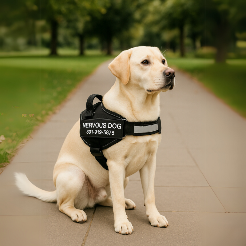 Personalized No Pull Dog Harness With Name And Number