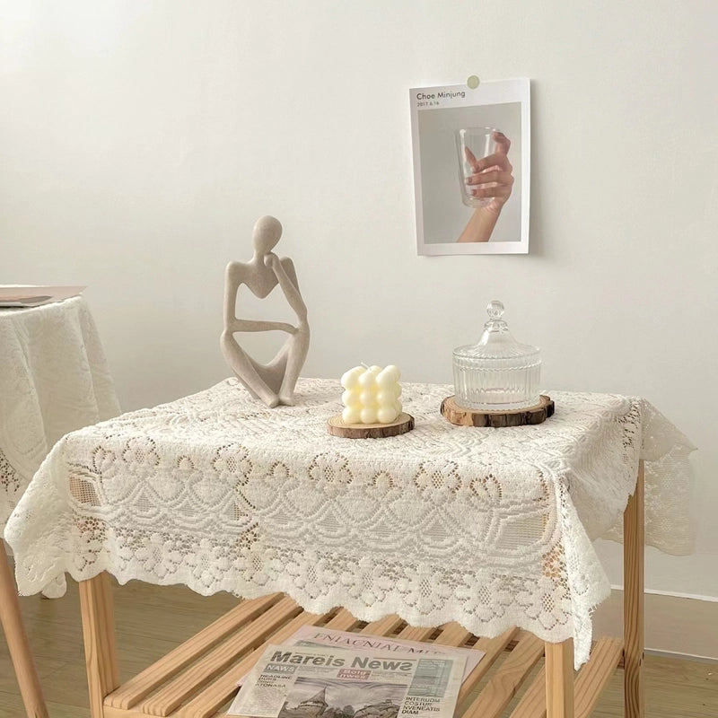 Lace Thickened Tablecloth Multi-functional Non-slip Square Towel Sofa Cover Towel Chiffon Knitted Sofa Towel