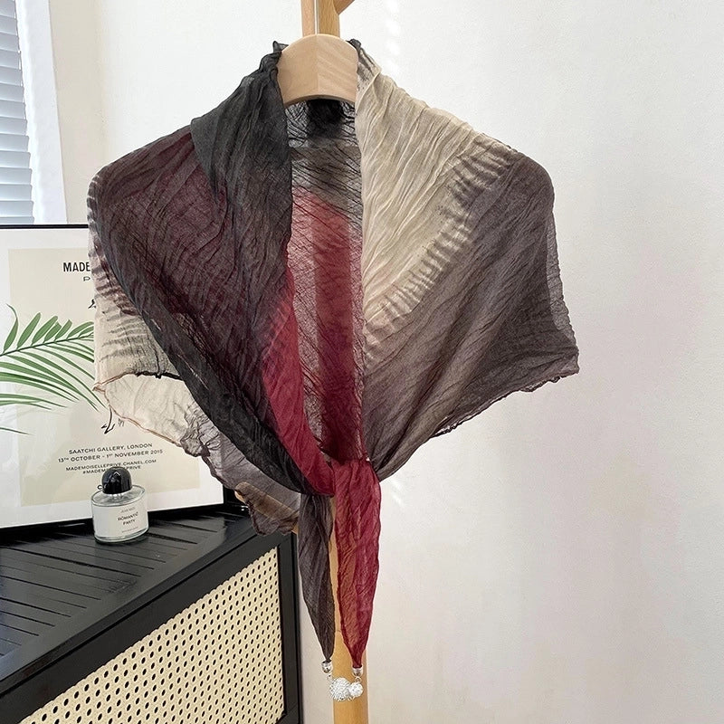 Women's Cute Sweet Color Block Polyester Printing Shawl