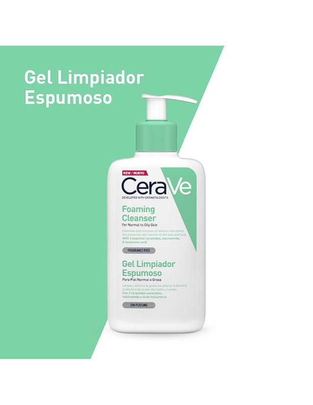 Limpiador de facial gel limpiador espumoso Cerave para acné