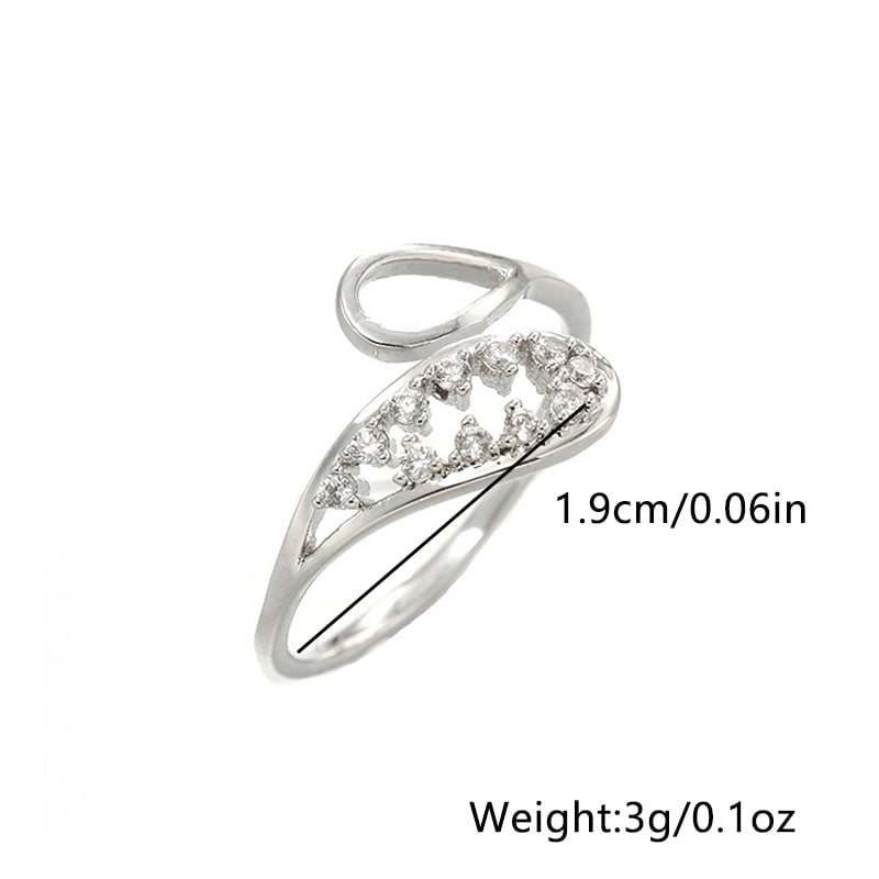 240 Pieces Copper Inlay Leaf Zircon Copper Rings