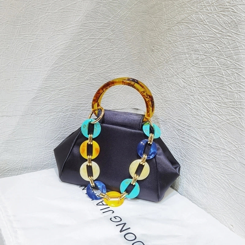 Women's Nylon Solid Color Vintage Style Classic Style Square Zipper Dome Bag