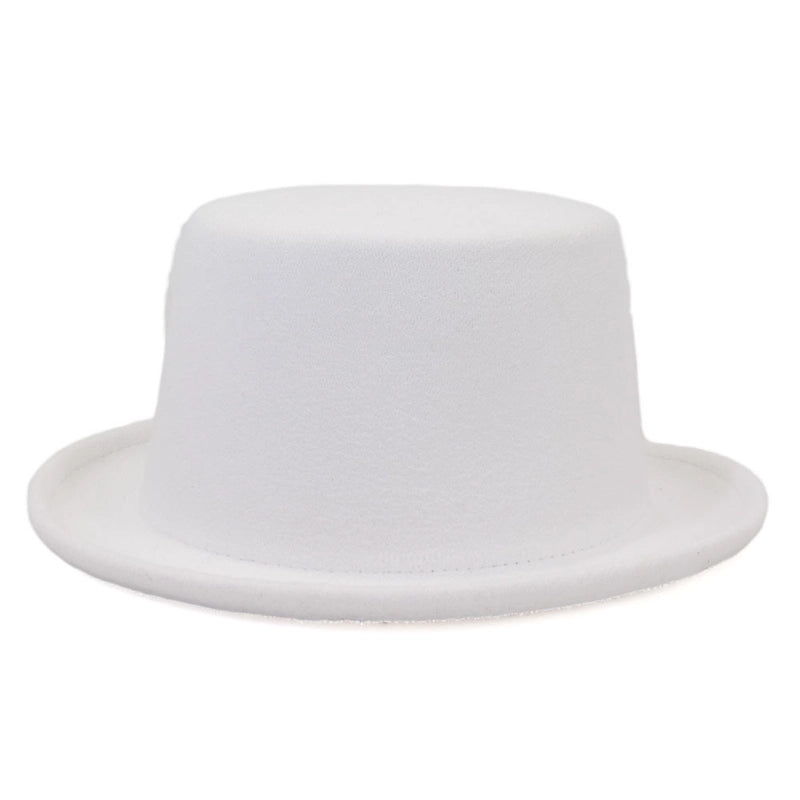 Autumn And Winter New Gentleman Hat Men's Black Felt Top Hat Stage Performance Catwalk Show Magician High Top Woolen Hat